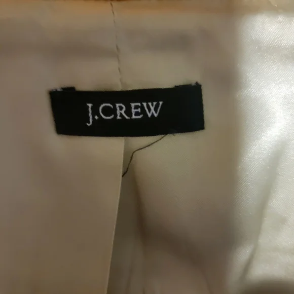 J Crew Mustard Gold Orange Wool Tweed Blazer Size 6 - Picture 6 of 7